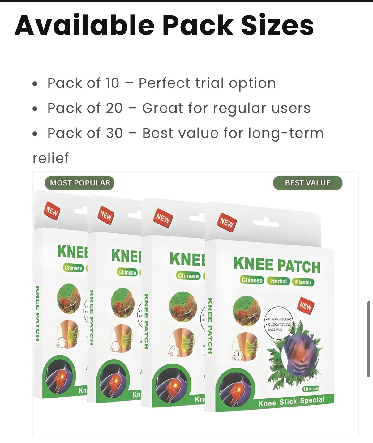 HealPatch™ - Natural Knee Pain Relief Patches - Pack of 10 🌿🦵